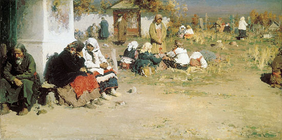 Абрам Архипов. Радоница (Перед обедней). 1892